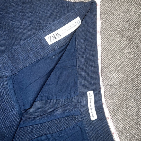 European linnen blue shorts - Zara - Picture 4 of 4